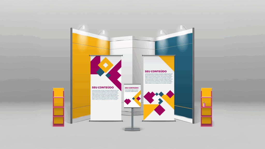 Sustentabilidade tornou-se prioridade com materiais recicláveis e displays reutilizáveis como padrão. Eventos híbridos integram físico e digital através de QR codes, apps e transmissões expandindo alcance. Empresas que dominam essa integração multiplicam resultados atingindo públicos presenciais e virtuais simultaneamente.
