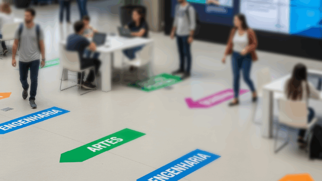 Cada nível educacional apresenta necessidades únicas de sinalização.